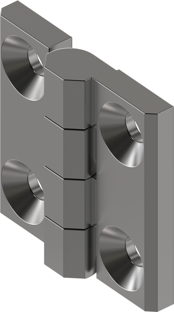 180° Hinge without hinge pin, Aluminium anthracite anodized