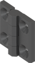 180° Hinge without hinge pin, Polyamide GF black