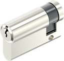 Profile half cylinder acc. to DIN 18252, keyed 110319 with 3 keys, Brass nickel-plated