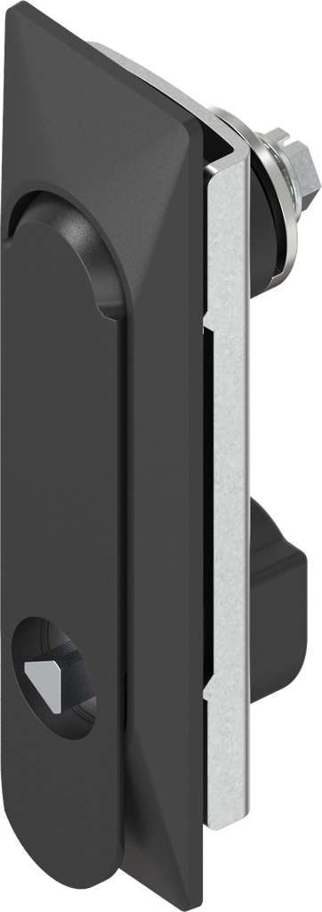 Swinghandle 1150 with insert triangular 7, Zinc die black powder-coated