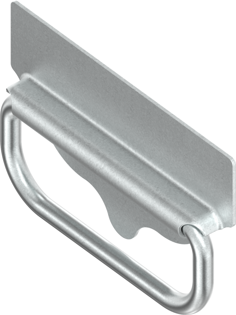 Chest handle without piano wire torsion spring, Steel raw