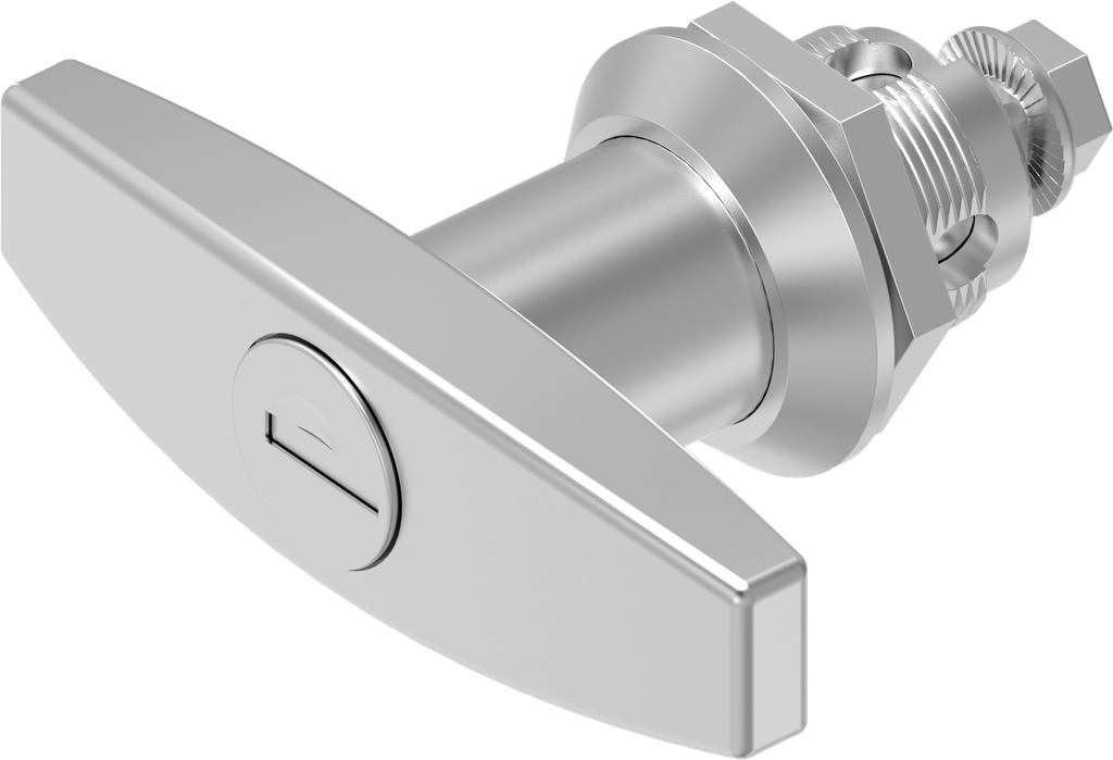 T-handle quarter turn, keyed EK 333, Stainless steel AISI 316