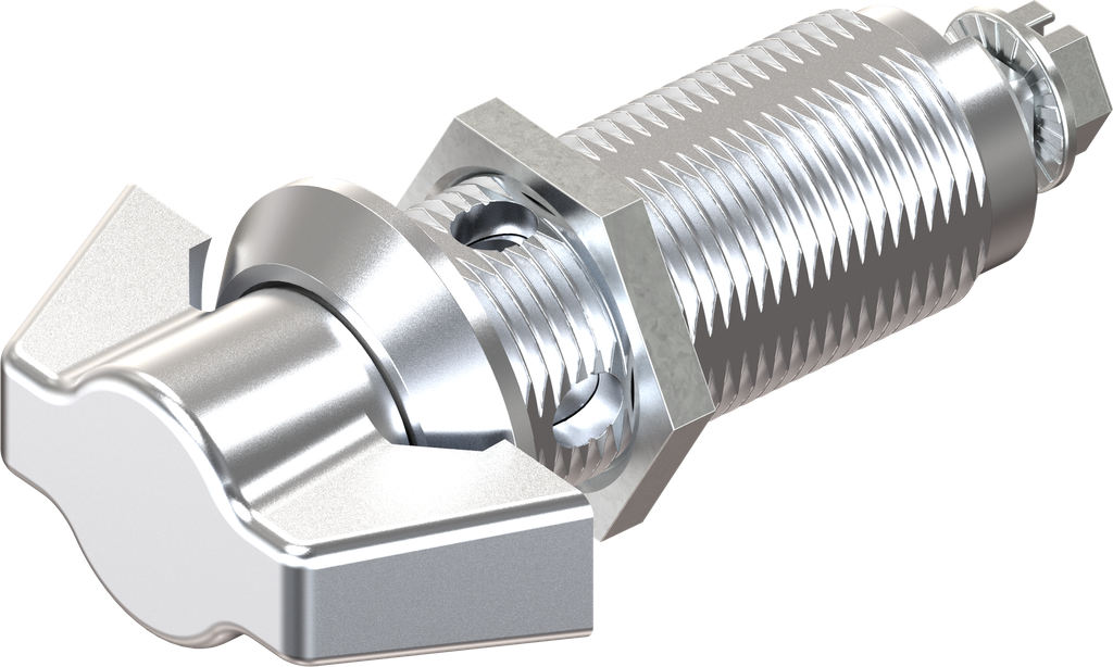 Wing knob quarter turn, non-keyed, Zinc die chrome-plated