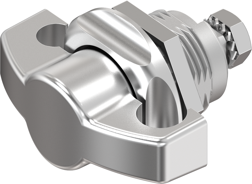 Wing knob quarter turn for padlock, Stainless steel AISI 316