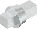 Insert square 8, Zinc die zinc-plated