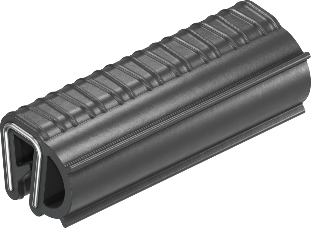 Sealing profile, self-clamping, EPDM 45 ± 5 Shore A; clamping profile EPDM 60 ± 5 Shore A black