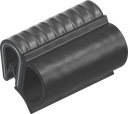 Sealing profile, self-clamping, Foam rubber EPDM; clamping profile PVC 70 ± 5 Shore A black