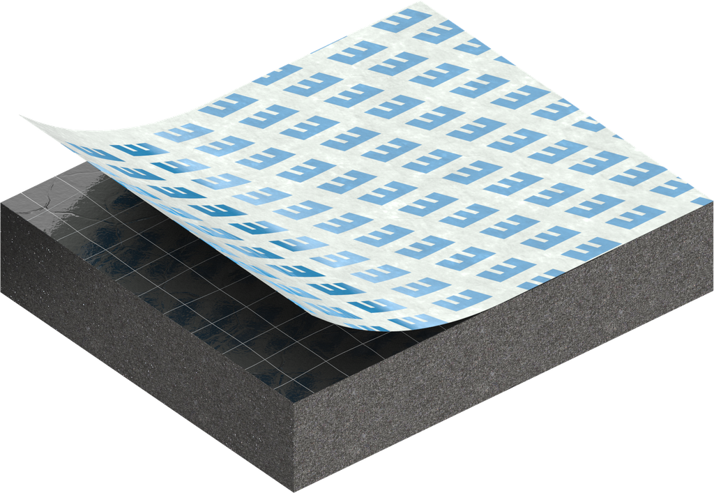 Cell sponge rubber 6 x 25 mm, EPDM black stretch eliminating and self-adhesive