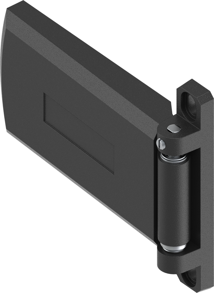 180° 3D Hinge, Zinc die black powder-coated