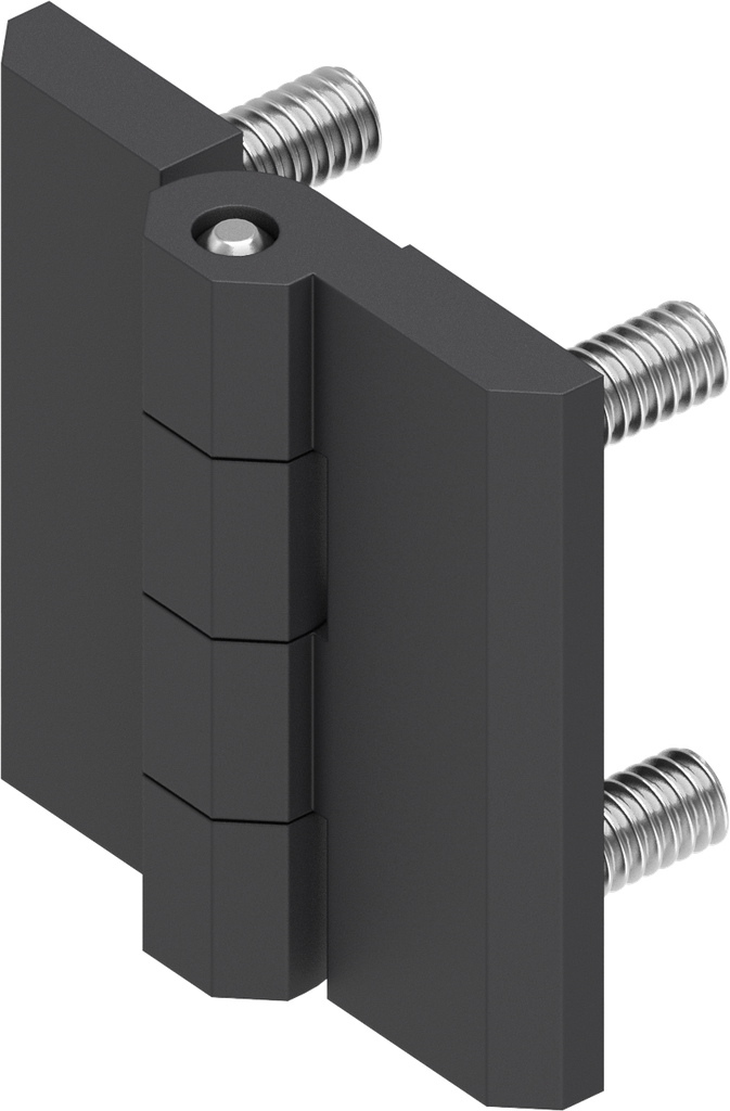 180° Hinge, Zinc die black powder-coated