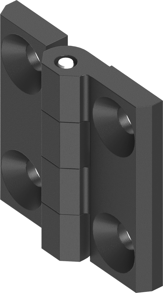 180° Hinge, Polyamide GF black