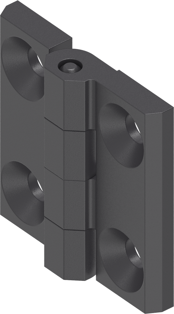 180° Hinge, Polyamide GF black