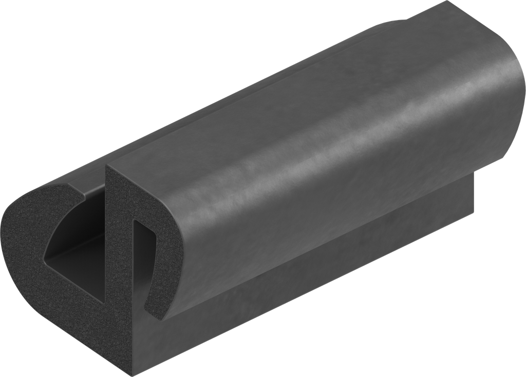 Window rubber profile, EPDM 60 ± 5 Shore A black