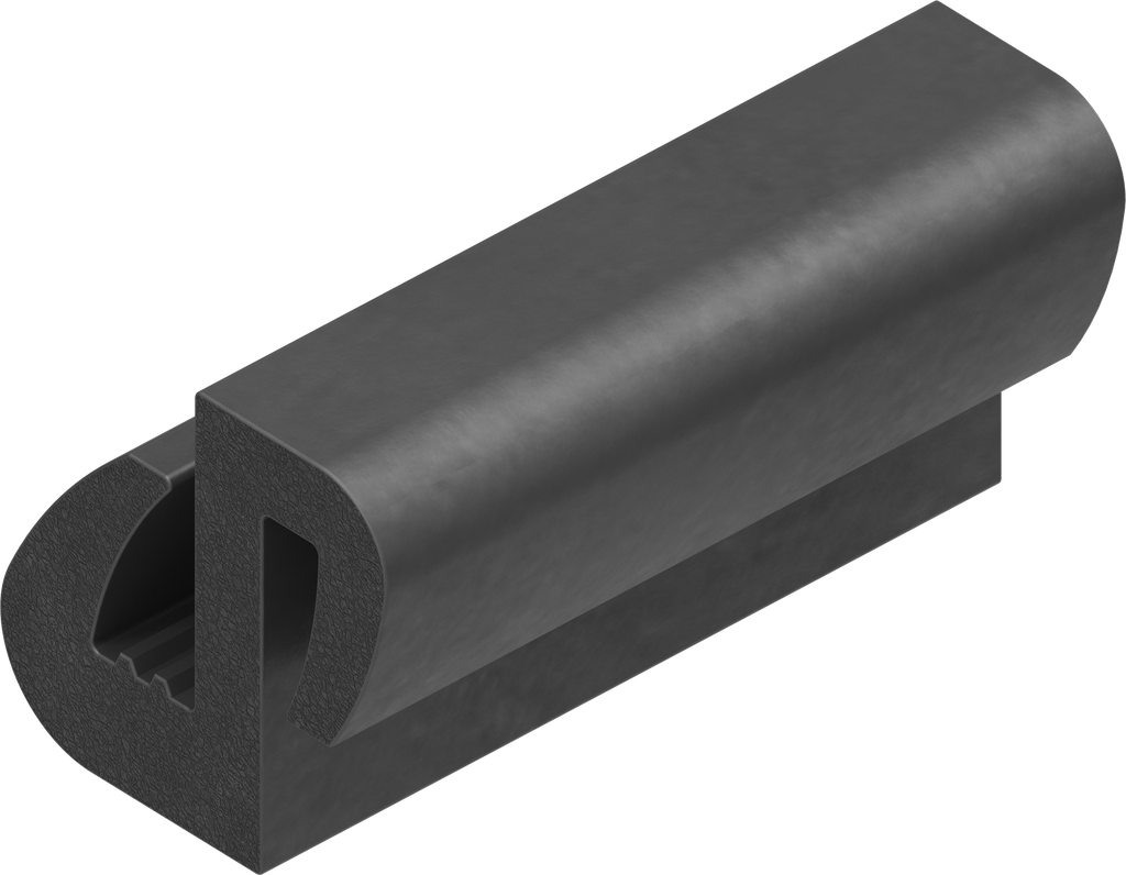 Window rubber profile, NBR 80 ± 5 Shore A black