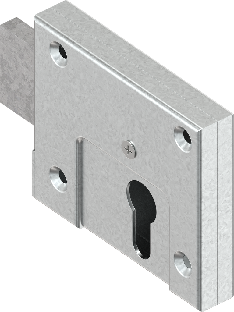 Dead-bolt lock, Steel zinc-plated