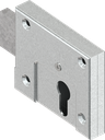 Dead-bolt lock, Steel zinc-plated