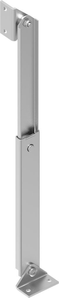 Telescopic cover stay with push button to release, Stainless steel AISI 304