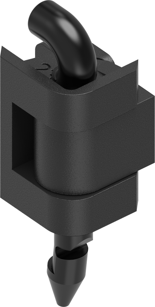 180° Hinge, Polyamide GF black