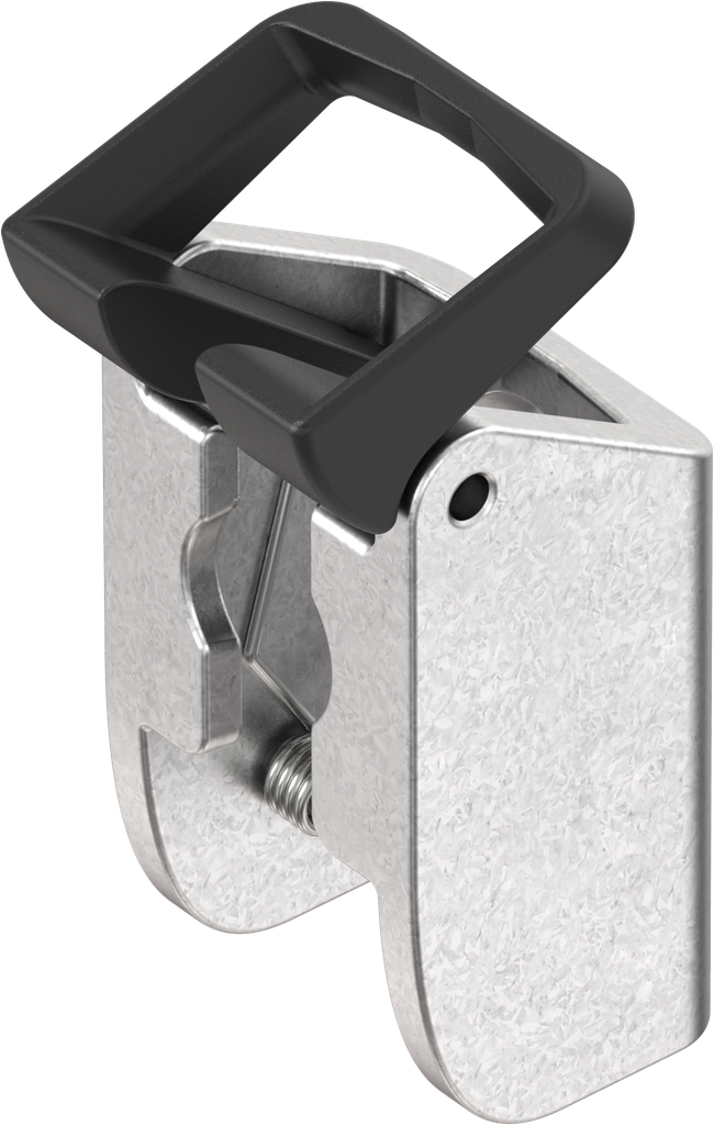 Catch with catch bracket, Zinc die and polyamide zinc-plated