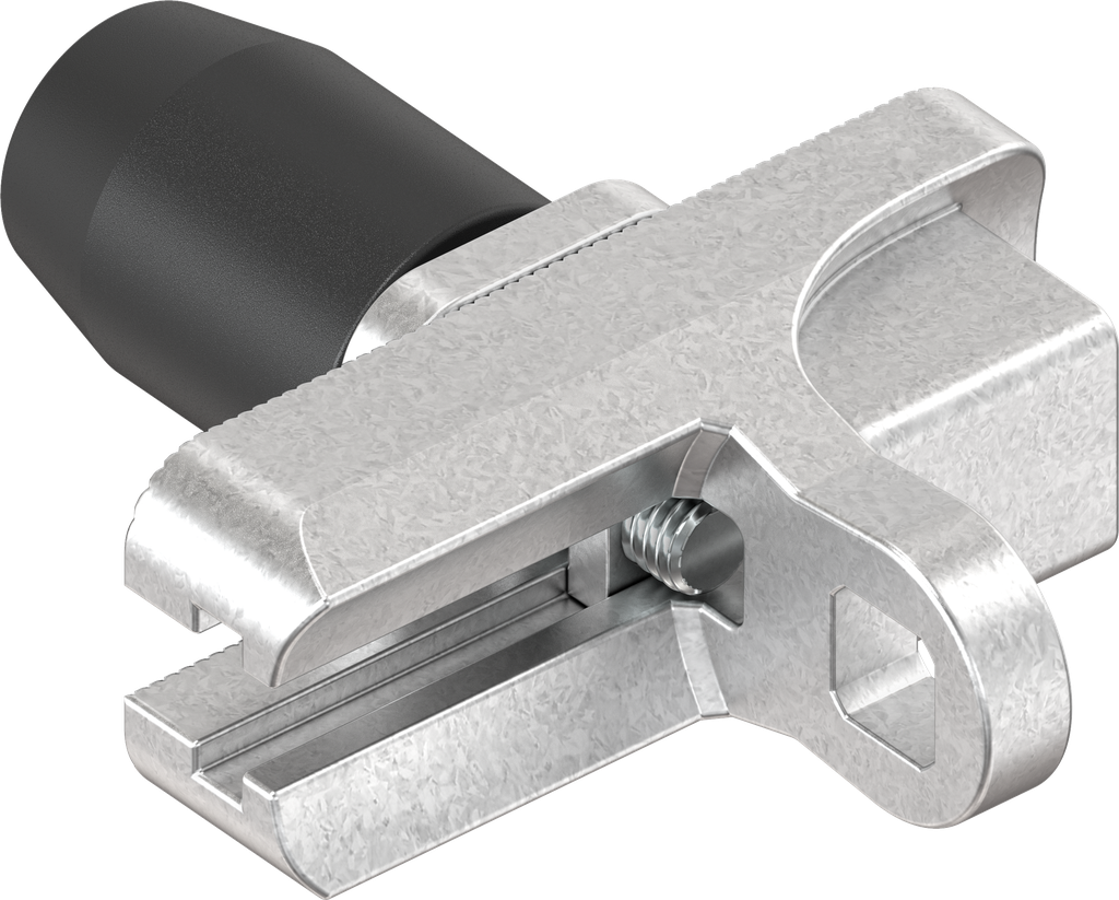 Roller cam height-adjustable, Polyamide black and zinc die zinc-plated