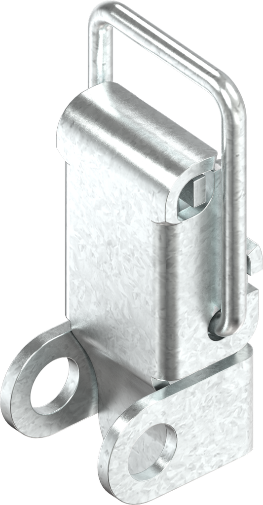 Toggle latch with wire toggle latch with padlock facility, drilled, Steel zinc-plated DS plus top coat