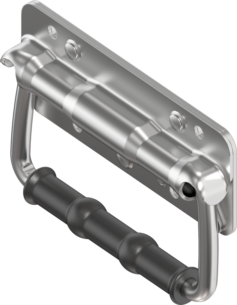 Chest handle with piano wire torsion spring, Stainless steel AISI 304