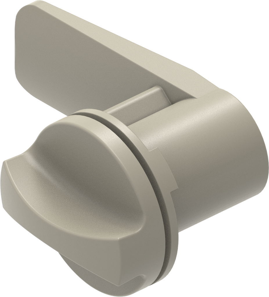 Clip-in quarter turn, Polyamide GF pebble grey