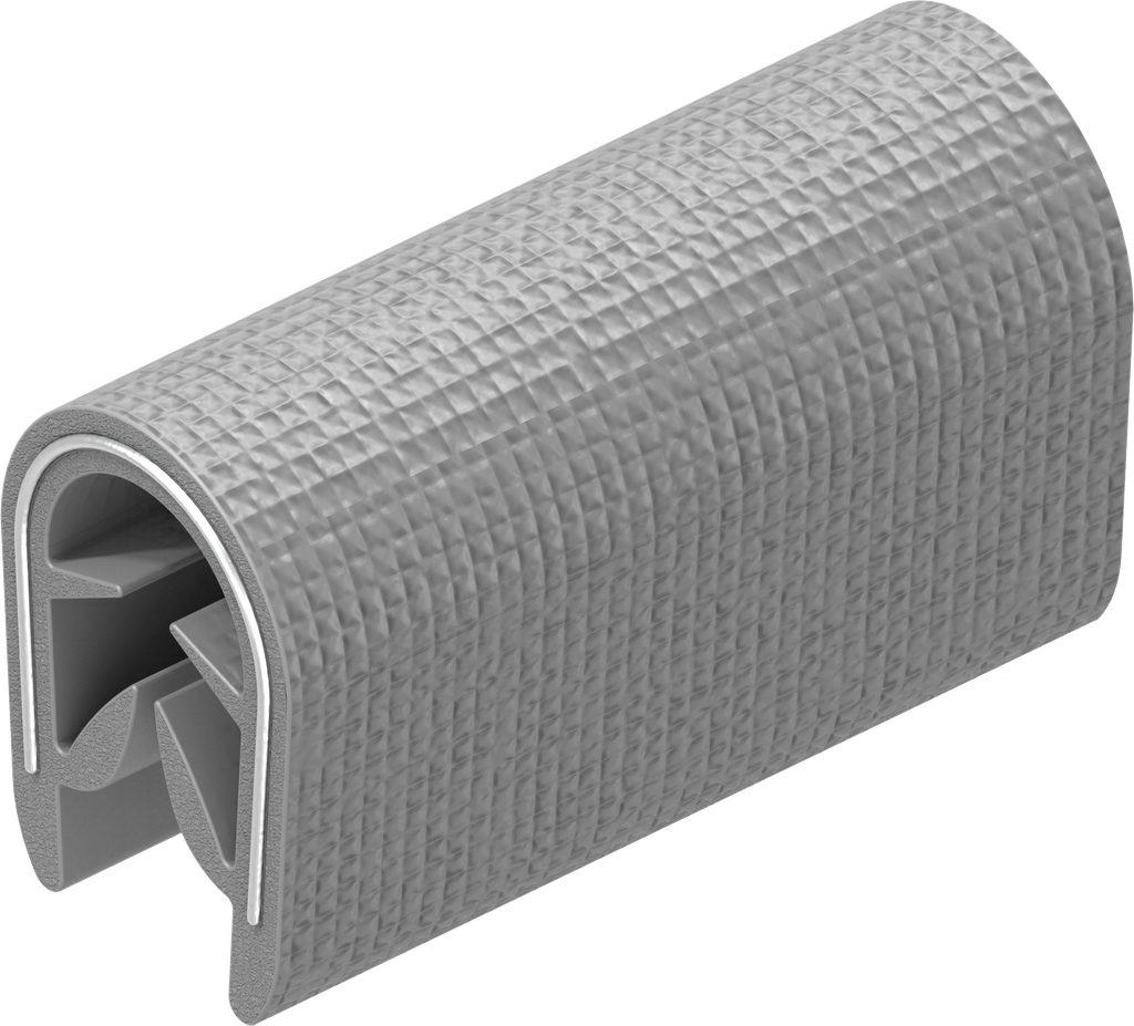 Edge protection self-clamping, PVC 70 ± 5 Shore A dark grey