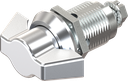 Wing knob quarter turn, non-keyed, Zinc die chrome-plated