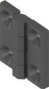 180° Hinge without hinge pin, Polyamide GF black