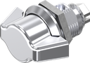 Wing knob quarter turn, non-keyed, Zinc die chrome-plated