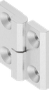 180° Hinge, right version, Stainless steel AISI 316 polished