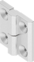 180° Hinge, left version, Stainless steel AISI 316 polished P.3047sklop