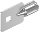 Key for radial pin cylinder keyed 20001, Steel nickel-plated